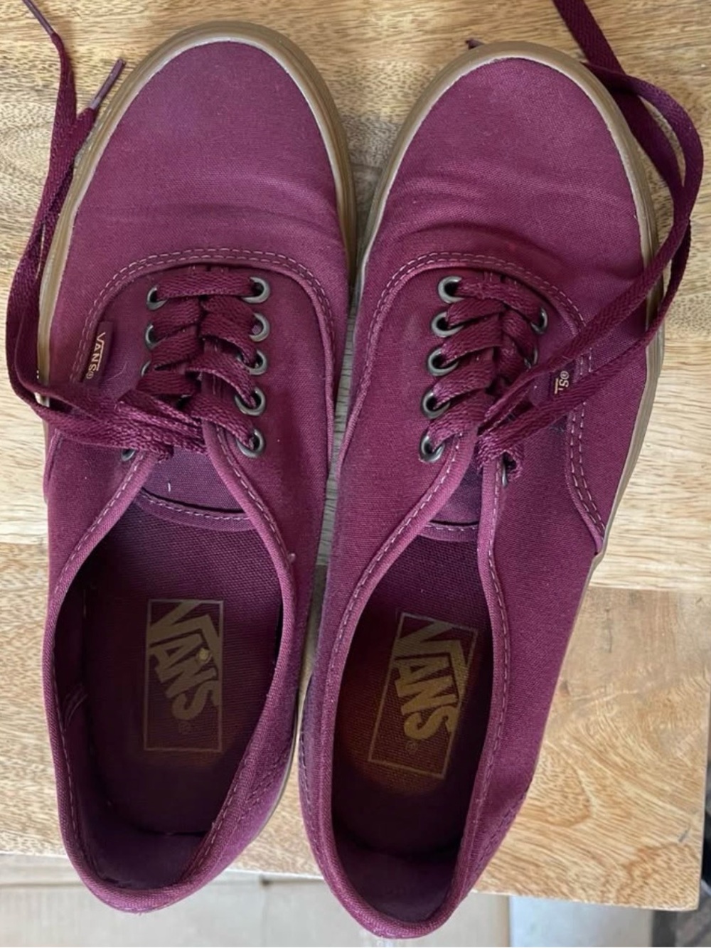 Maroon Canvas Low-Top Vans